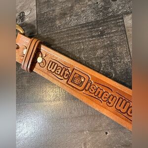 Vintage Walt Disney World Leather Belt | Chambers Phoenix | Yth/Kids | Made USA